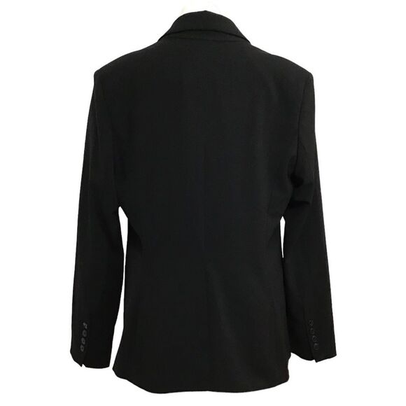 Norma Kamali Black One Button Blazer Size 18 - Picture 4 of 14